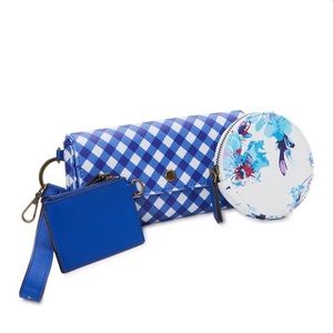 Pioneer Woman Clutch Wallet and Coin Purse Clutch Trio - Blue and White Floral